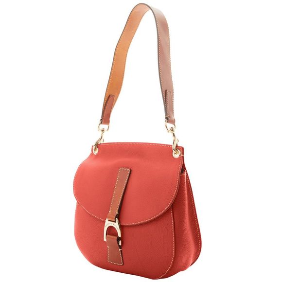 Dooney & Bourke Pebble Grain North South Reese Bag - Red - Picture 2 of 4